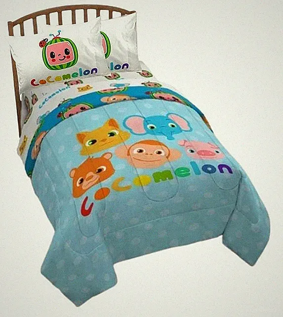 CoComelon "Characters" Kids Reversible Bed Set-AB0GLGGCJK54, AB0GLH24CRG4