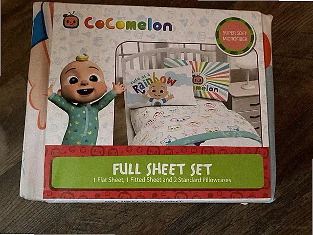 CoComelon Full Sheet Set Kid's 1 Flat 1 Fitted 2 Standard Cases Brand New