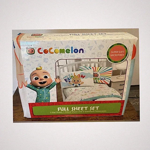 CoComelon Full Sheet Set Super Soft Microfiber Bedding JJ Kids TV Theme 4-Piece