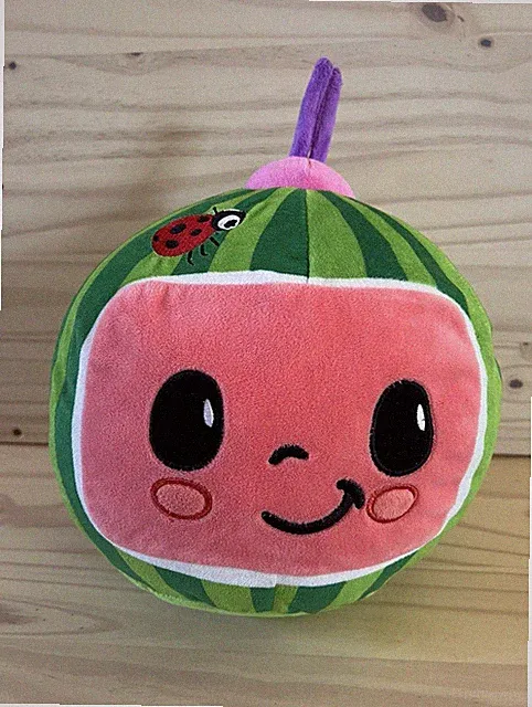 Cocomelon Moonbug Ladybug Watermelon Face Bedding Plush Pillow Buddy