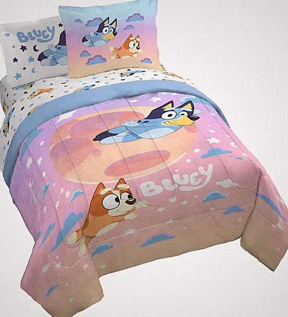 Jay Franco Bluey & Bingo Queen Comforter Set - 7 7 Piece Queen, Multi