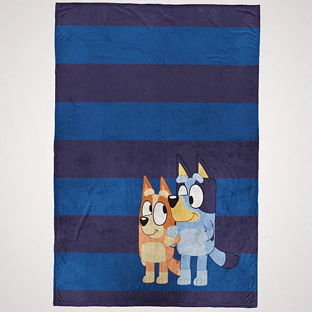 Jay Franco Bluey Kids Blanket 62x90 Microfiber Soft Cozy Throw Bedding Blue