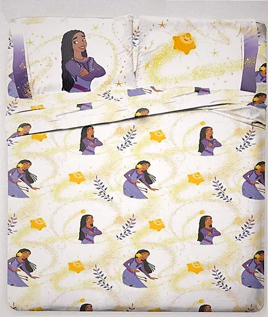 Jay Franco Disney Wish Full Sheet Set 4-Piece Asha Valentino Microfiber