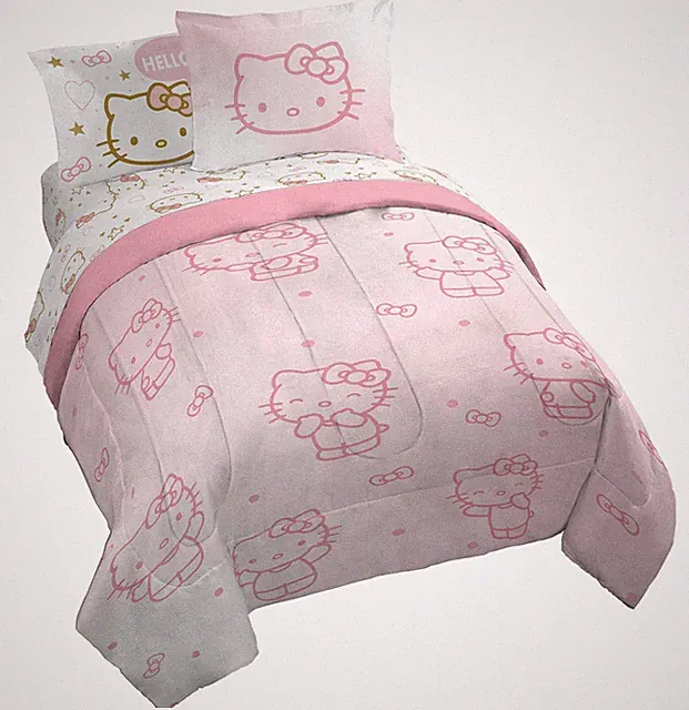 Jay Franco Hello Kitty Queen Comforter Set - 7 Queen, Pink