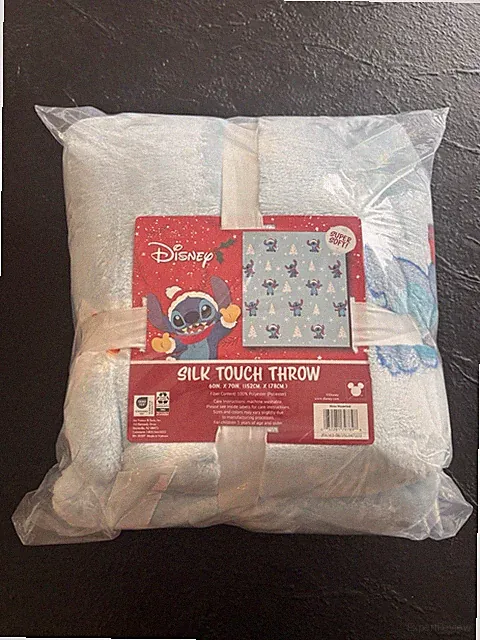 Jay Franco Licensed Disney “Stitch” Silk Touch Fleece Throw Blanket, 60"x70"