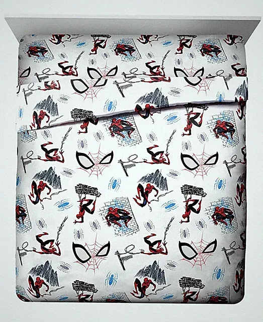 Jay Franco Marvel Spiderman Crawl - 3 Piece Twin Sheet Set Multicolor