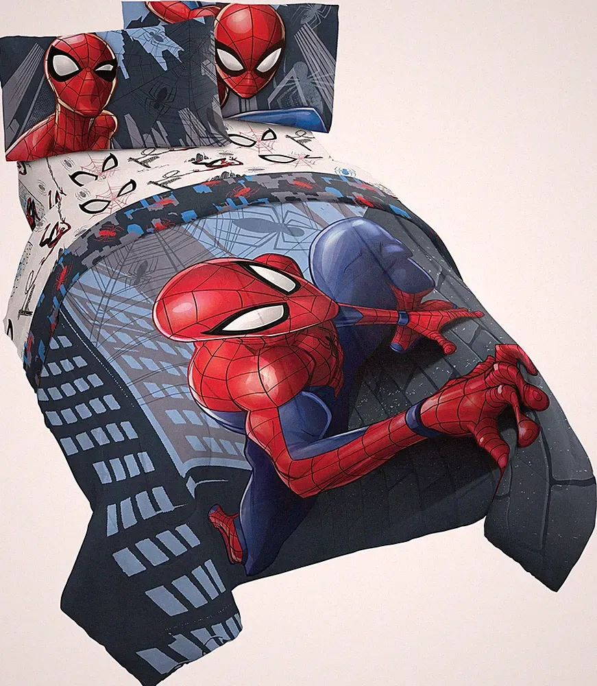 Jay Franco Marvel Spiderman Crawl 5 Piece Full Bed Set - Includes Reversible...