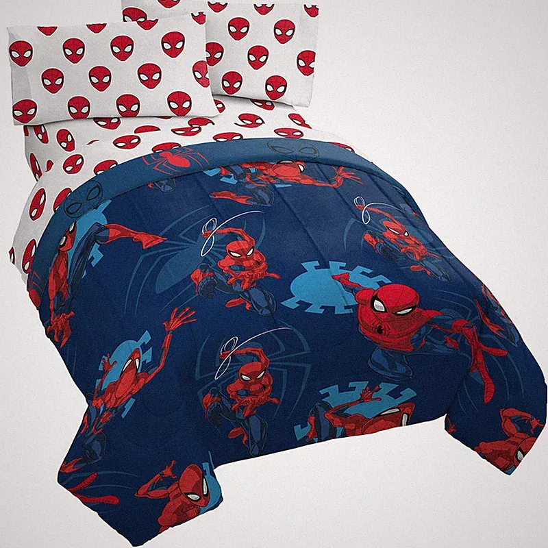 Jay Franco Marvel Spiderman Spidey Daze 4 Piece Twin Bed Set - Includes