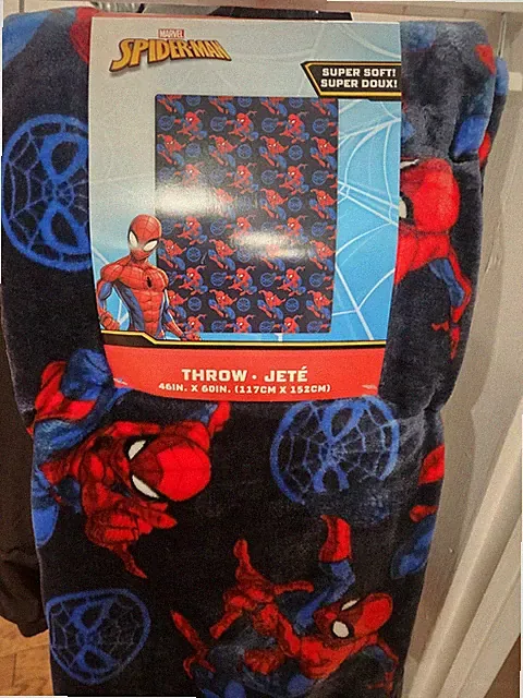 MARVEL SPIDER-MAN SUPER SOFT THROW JETE 40IN X60IN NWT 100% POLYESTER JAY FRANCO