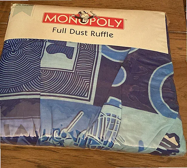 Monopoly Pattern Dust Ruffle Full Size 2002 Jay Franco