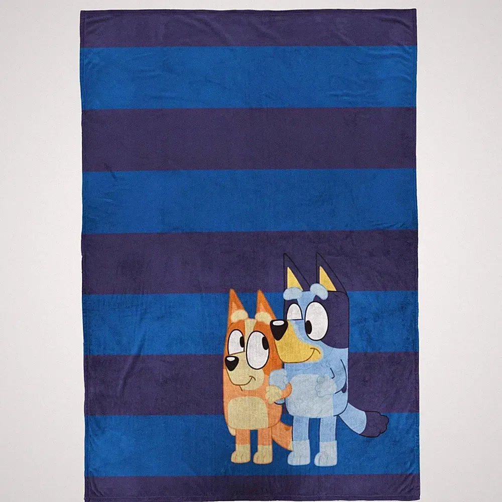 New Jay Franco Bluey Kids Blanket 62x90 Microfiber Soft Cozy Throw Bedding Blue