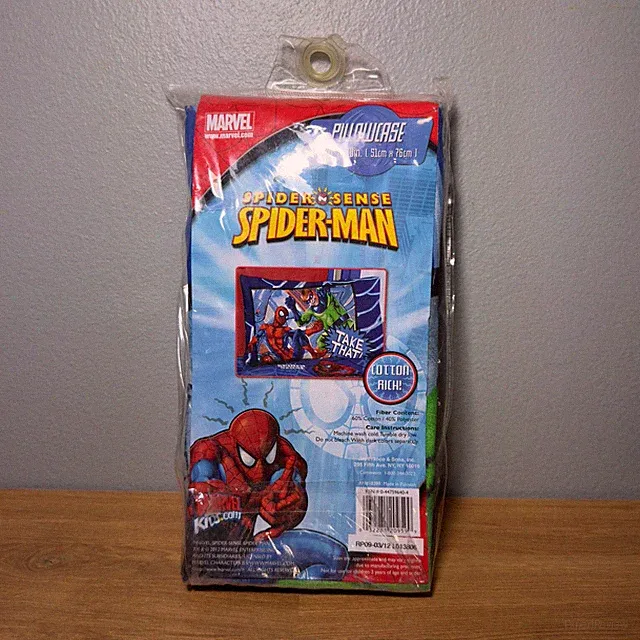 NEW Spider Sense Spiderman Doc Ock Standard Pillowcases 2011 Jay Franco vtg Bed