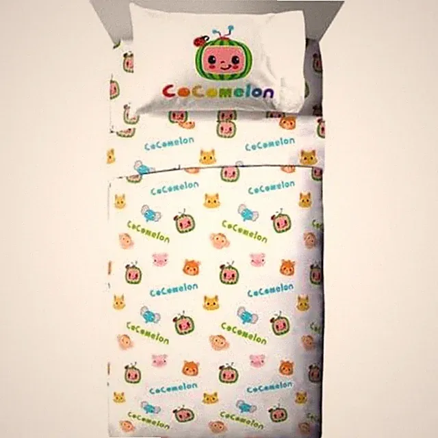 Nw CoComelon -pcs Full Bed in a Bag -Comforter Sheets 2 Reversible Pillowcase