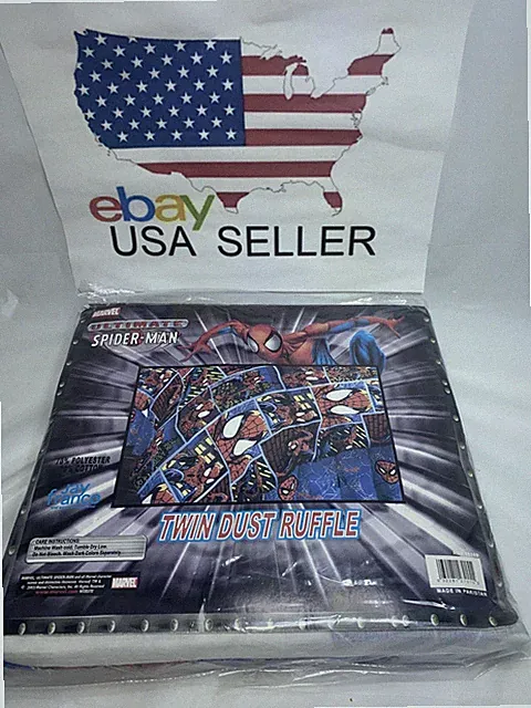 TWIN Size Bed~Dust Ruffle Marvel Comics New Spider Man